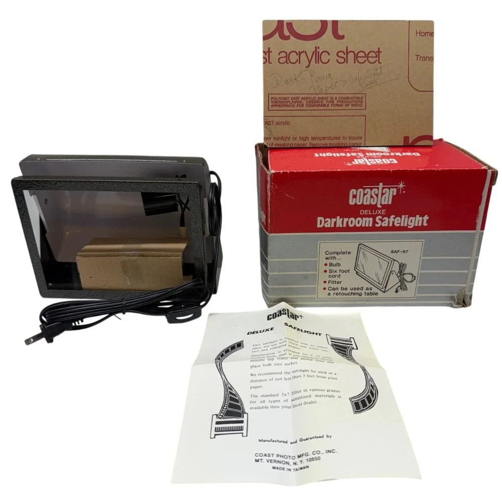 COASTAR Multi-Purpose Darkroom Safelight Lamp Box VTG Photography Light SAF-57